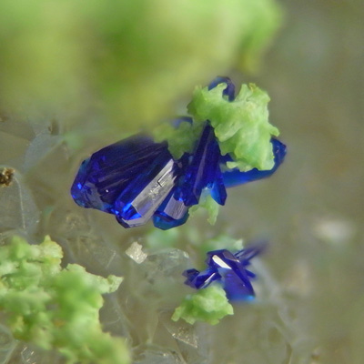 31 - Malachite et azurite - 3 x 3 mm.